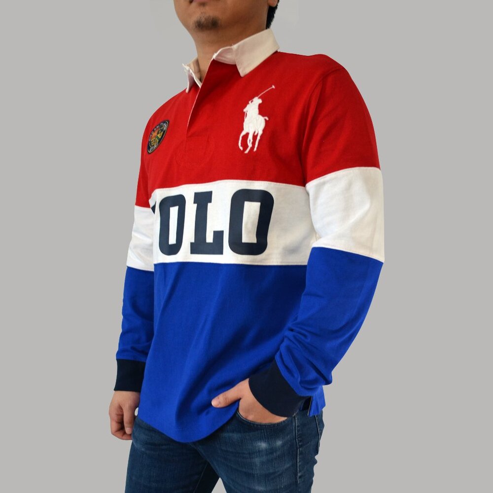 Polo Ralph Lauren Longsleeve Big Pony Mesh Polo Shirt Rugby